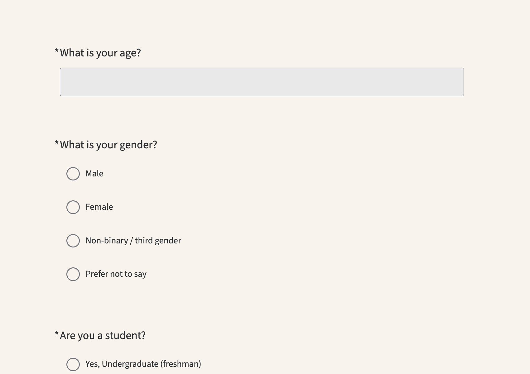 Onboarding survey